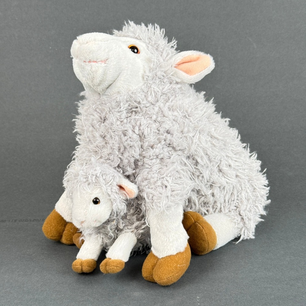 Kohl's Cares Sheep and Lamb Plush Toy, Gray White Stuffed Animal Mother and Baby - Picture 2 of 7
